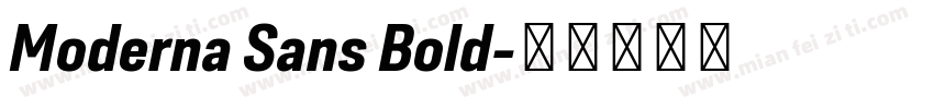 Moderna Sans Bold字体转换